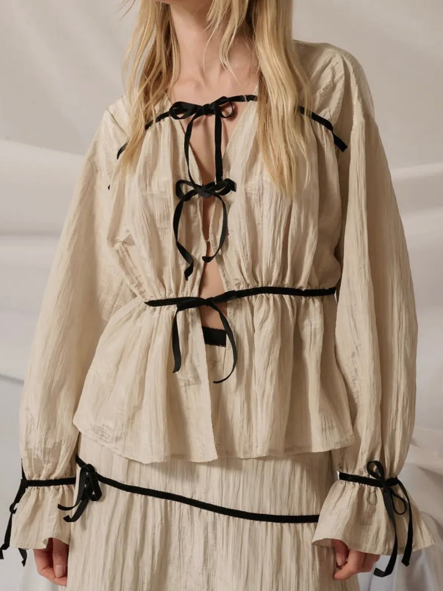 Tie Ribbon Blouse – Oblige Boutique, LLC